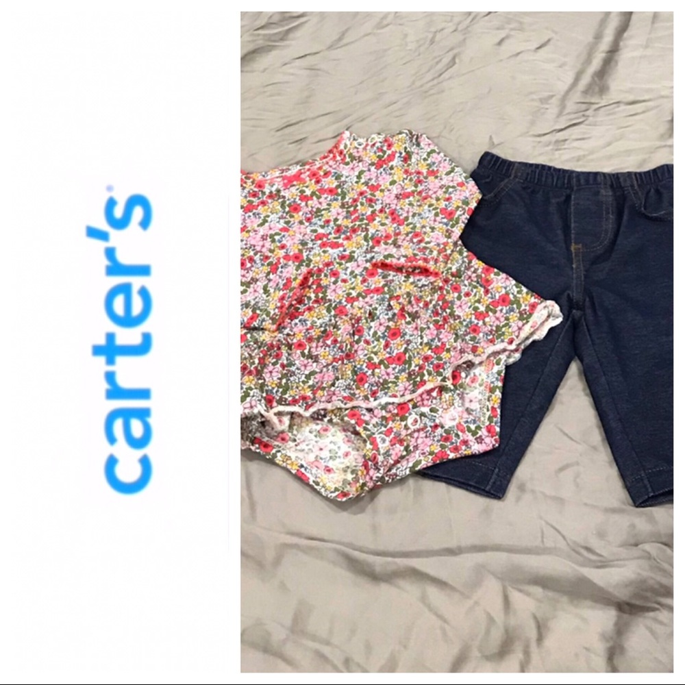 🔴SOLD🔴 Carter’s Floral Peplum Outfit